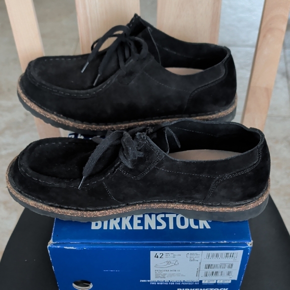 Birkenstock "Pasadena" Unisex Black Suede Loafers Ladies 11/Men's 9 - Picture 6 of 8